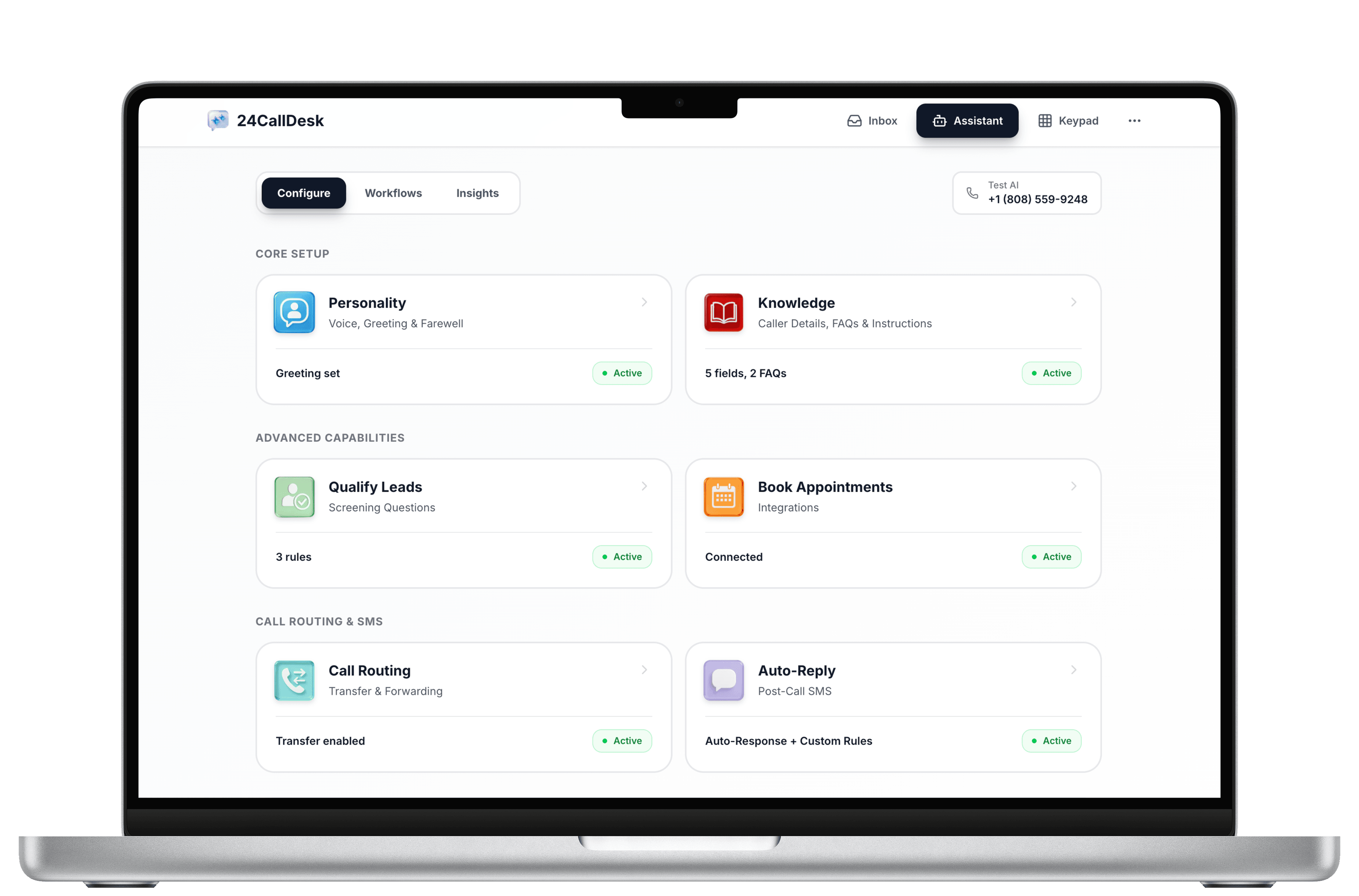 AI learning and knowledge base interface